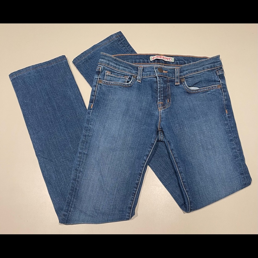 J Brand Mid Rise Straight Leg Wash Denim Jeans Size 26